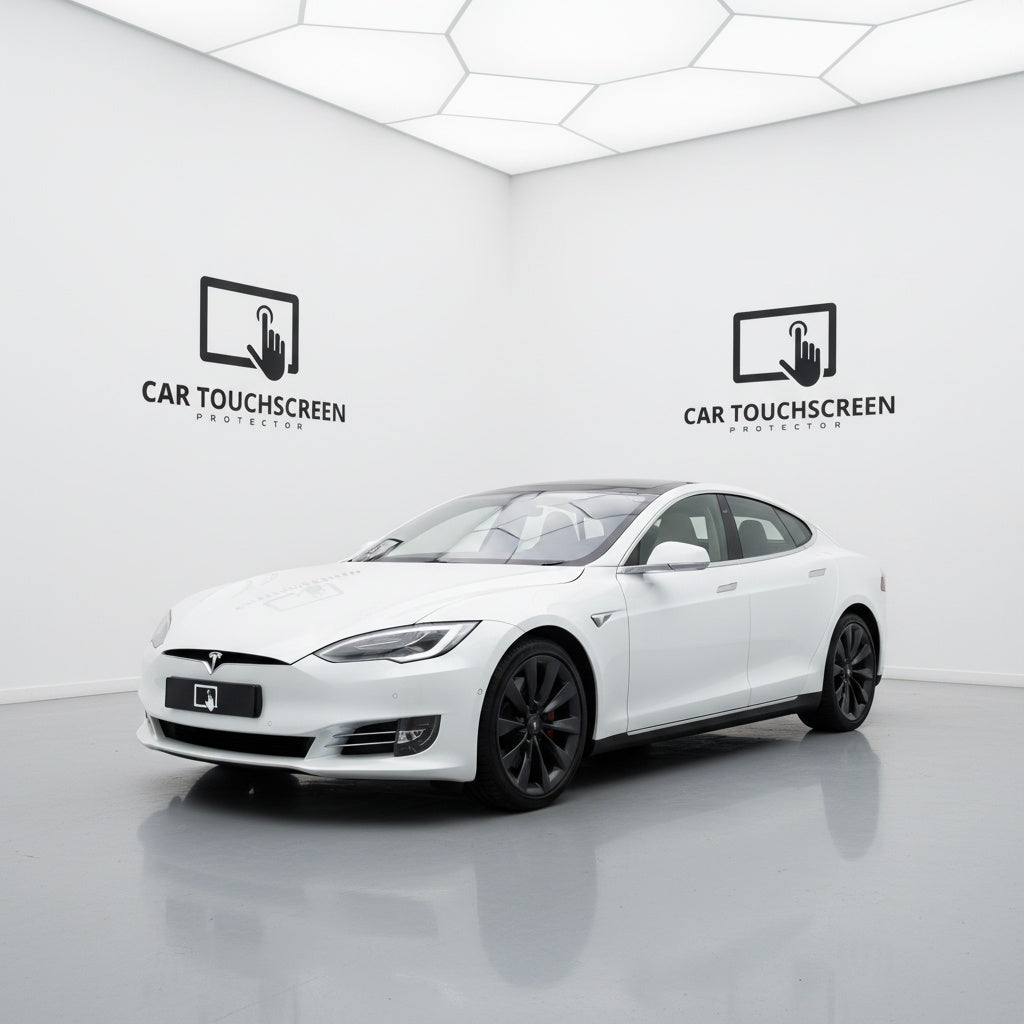 tesla S car thouchscreen protector studio exterior image