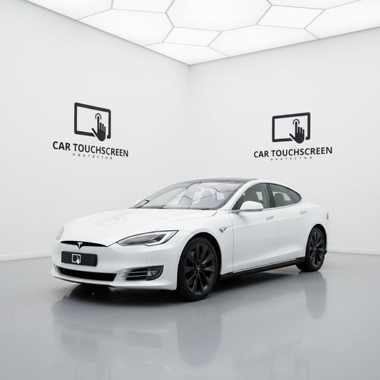 tesla S car thouchscreen protector studio exterior image